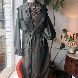Vintage Olive Trench by Polo by Ralph Lauren sz L